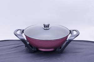 冬灿牌康锦泰牌韩式多功能电热锅元宝锅酒红色34cm